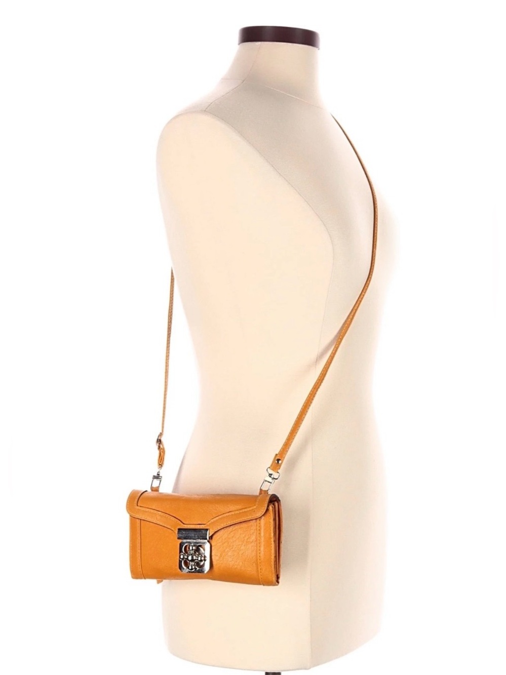 Tan/Orange Crossbody Leather Bag